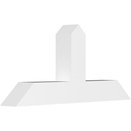 Ekena Millwork Portland Architectural Grade PVC Gable Bracket, 48"W x 22"H x 6"D x 6"F, 11/12 Pitch GBP048X22X0606POR00